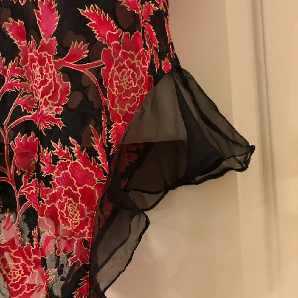 Victoria’s Secret Gold Label Vintage Rose Floral‎ Bodysuit Mesh